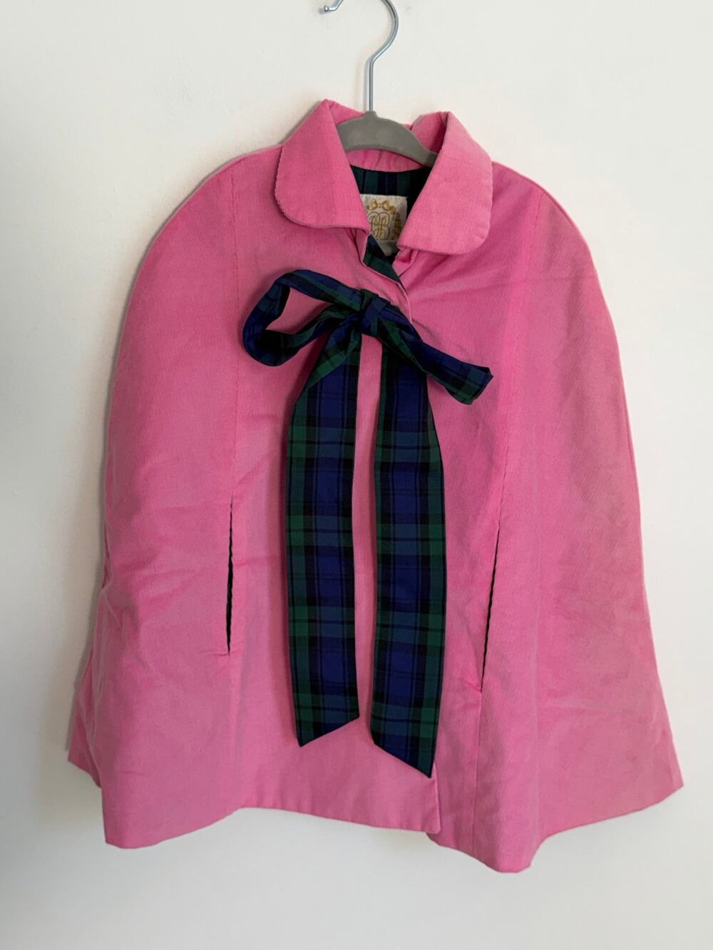 THE BEAUFORT BONNET COMPANY PINK CORDUROY OUTERWEAR CAPE